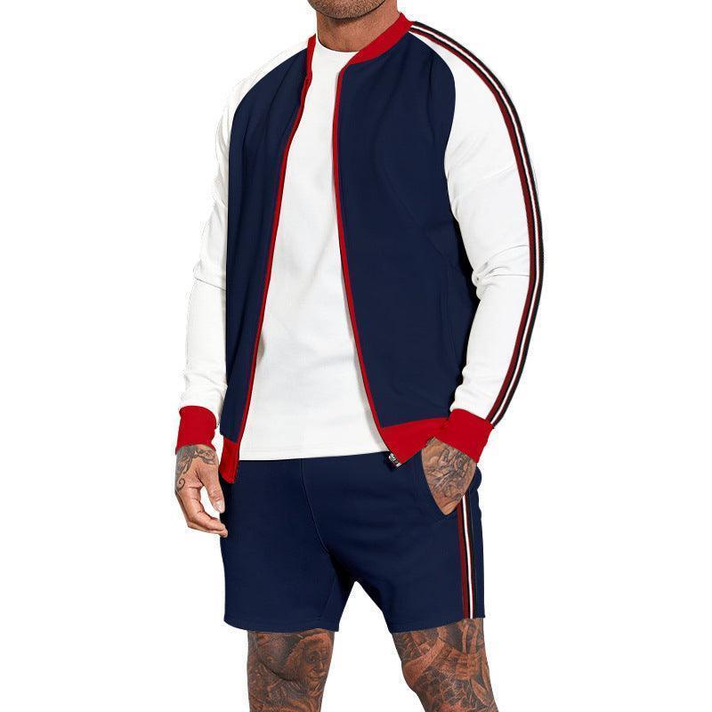 Men Sport Shorts Tracksuit Set