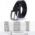 Men’s Genuine Leather Belt – Classic Designer Buckle Strap