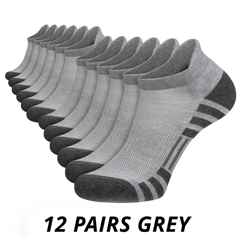 Men’s Gym & Outdoor Socks – 6 or 12 Pairs Soft Grip Crew