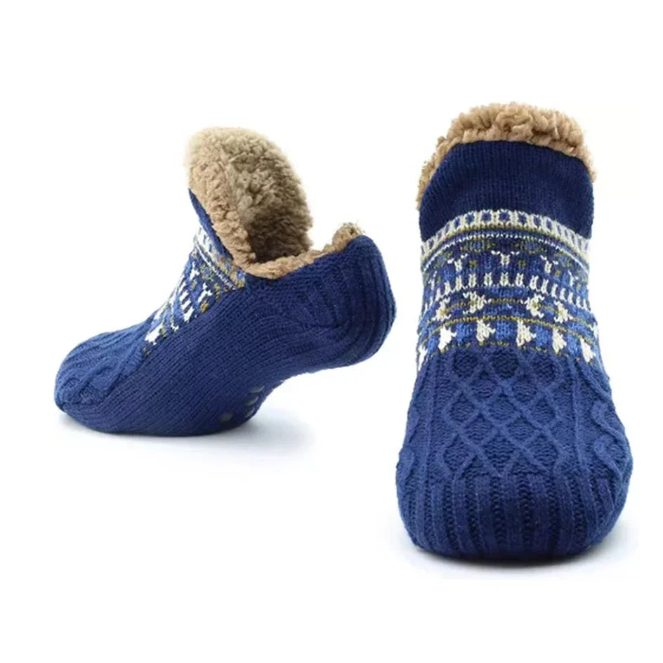 Men’s Thermal Fluffy Slipper Socks – Winter Warm Non-Slip