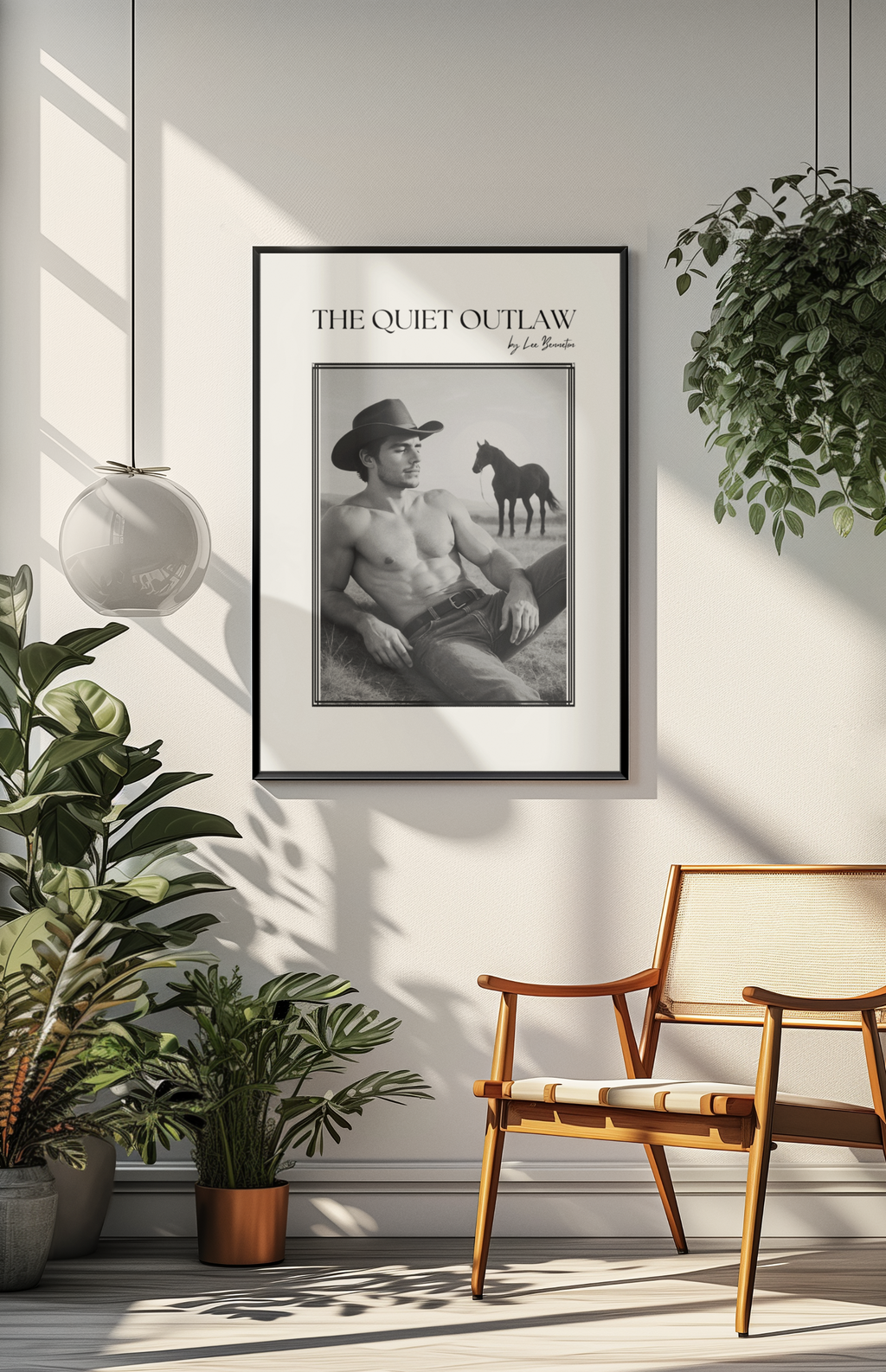 The Quiet Outlaw. Retro Cowboy Poster | 80s Western Wall Art for Home Decor