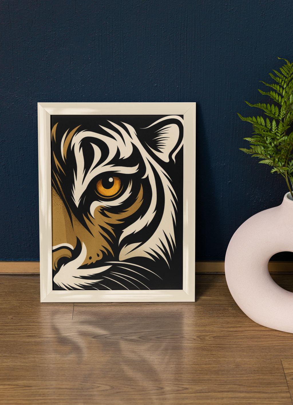 Lion Eye Wall Art - Bold Animal Portrait Poster - Modern Wildlife Decor