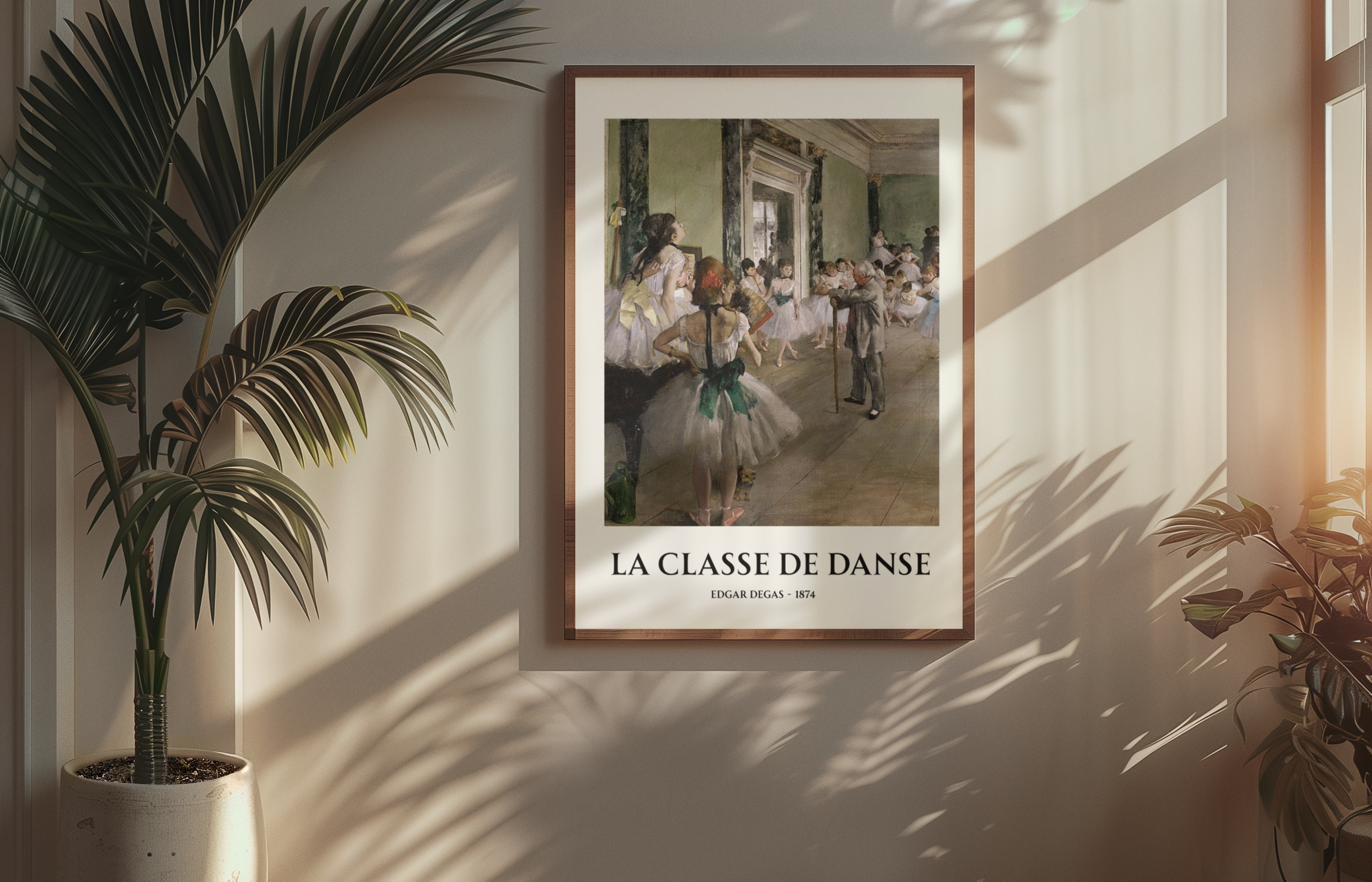 La Classe de Danse Framed Print – Edgar Degas Ballet Wall Art, Impressionist Dance Poster, Classical Art Decor for Studio or Home