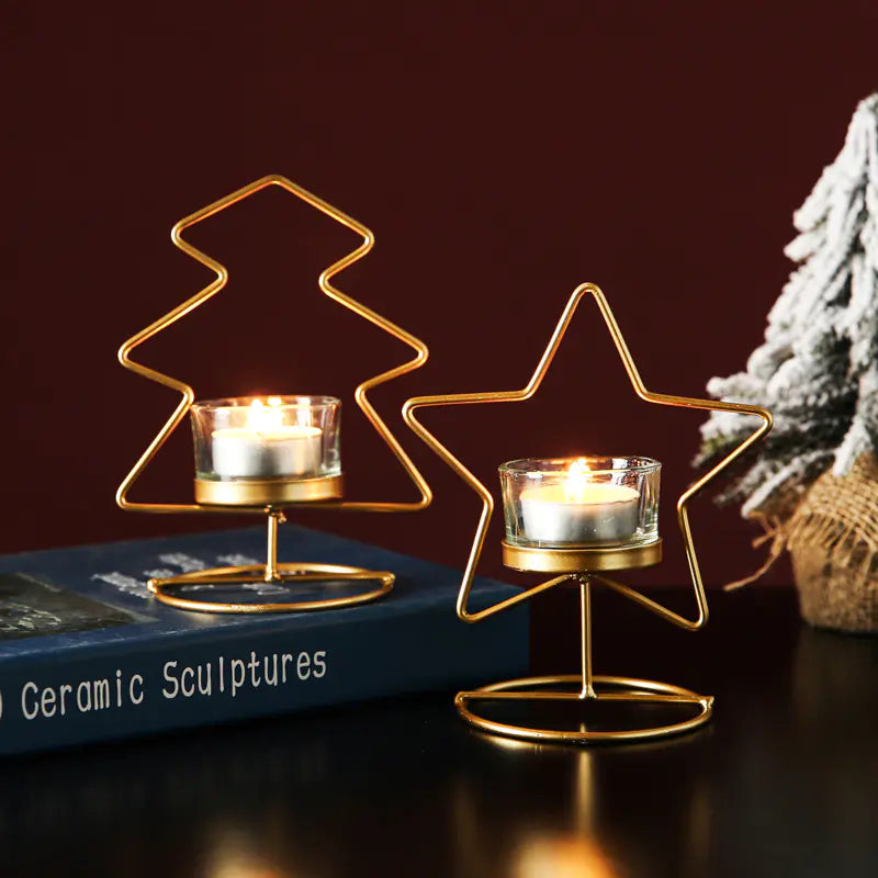 Nordic Aromatherapy Candle Holder – Iron Art Candle Stand (3 Designs)