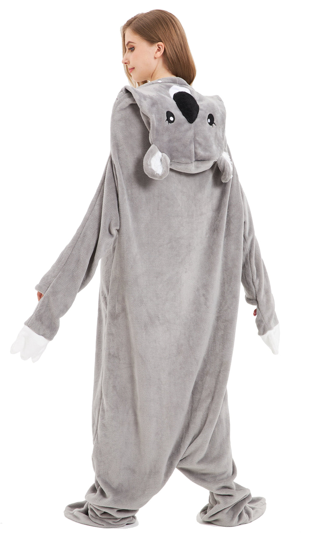 Oversized Koala Animal Wearable Blanket Hoodie Soft Fleece Hooded Blanket with Sleeves Warm Winter Loungewear by OLIVIA ROCCO