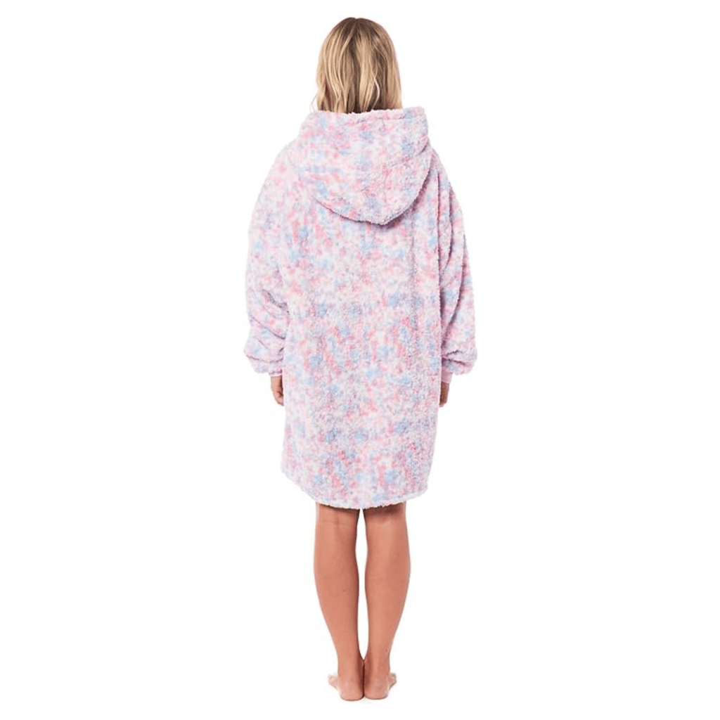 Oversized Rainbow Hooded Plush Fleece Blanket with Reversible Sherpa Ultra Soft Giant Hoodie with Front Pocket for Adults and Kids by Daisy Dreamer