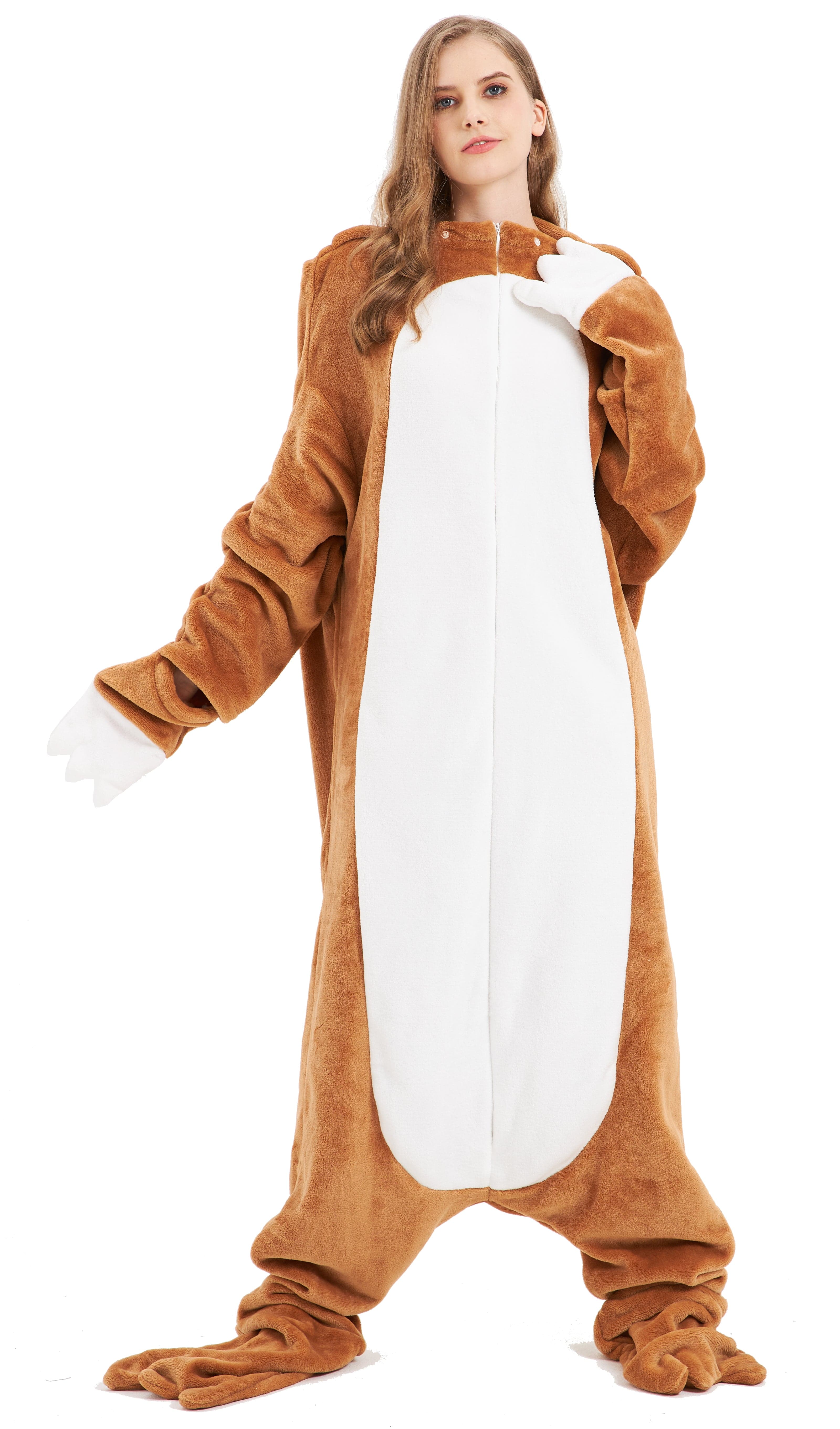 Oversized Sloth Animal Wearable Blanket Hoodie Soft Fleece Hooded Blanket with Sleeves Warm Winter Loungewear by OLIVIA ROCCO