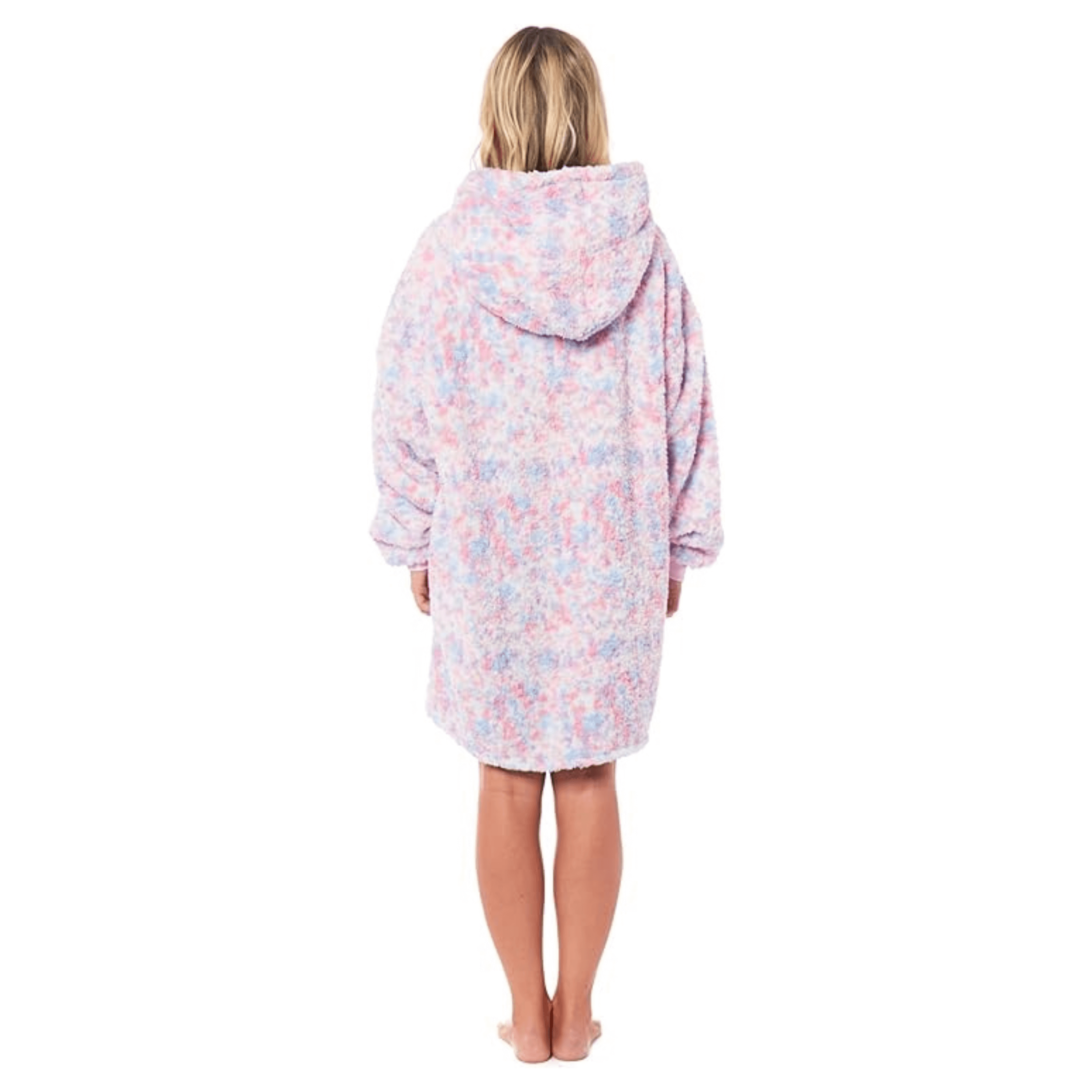 Oversized Ultra Soft Rainbow Hooded Blanket Sweatshirt with Sherpa Fur Lining Plush Flannel Giant Hoodie for Adults and Kids Perfect Gift by Daisy Dreamer