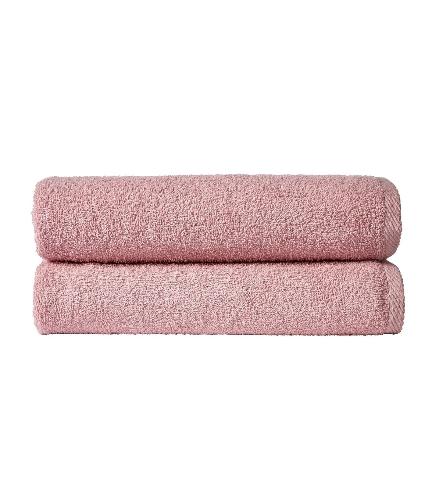 Pack of 2 Large Quick-Drying Lightweight Easycare Indus Valley Cotton Bath Sheets 80x140 cm for Home Travel Gym Holidays Multiple Colours by OLIVIA ROCCO