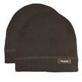 Pack of 2 Mens Stripe Fleece Beanie Hat with 3M Thinsulate Insulation Quick Drying Lightweight Winter Thermal Protection for Skiing Hiking Outdoor by Sock Stack