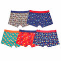 Pack of 5 Boys Boxer Shorts Fun Prints Comfortable Underpants Elastic Waistband Breathable Stretchable Kids Boxer Trunks for Everyday Wear by Sock Stack