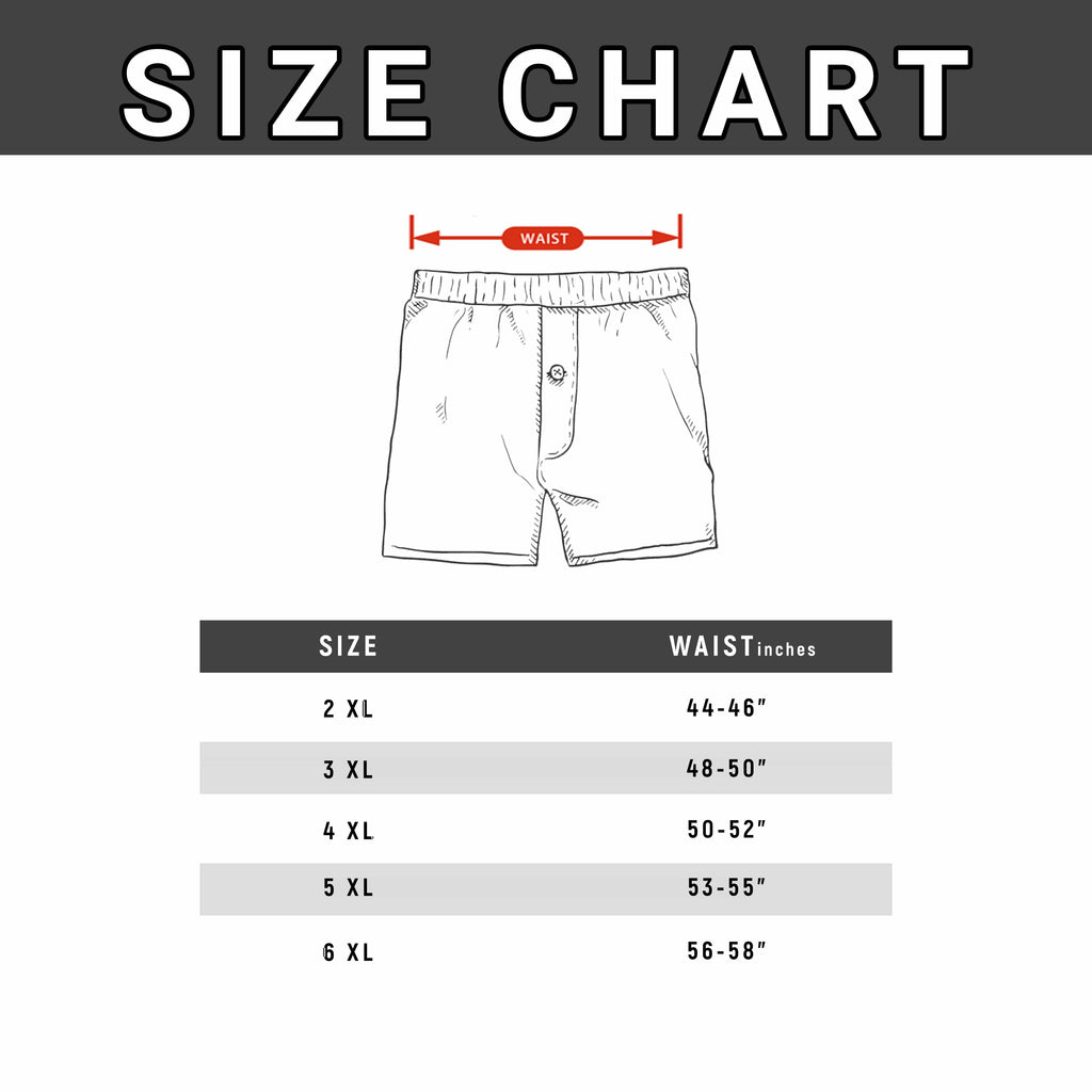 Pack Of 5 Mens Jersey Plus Size Boxer Shorts Classic Fit Breathable Button Fly Design Men Boxers Underwear 2XL To 6XL by Sock Stack
