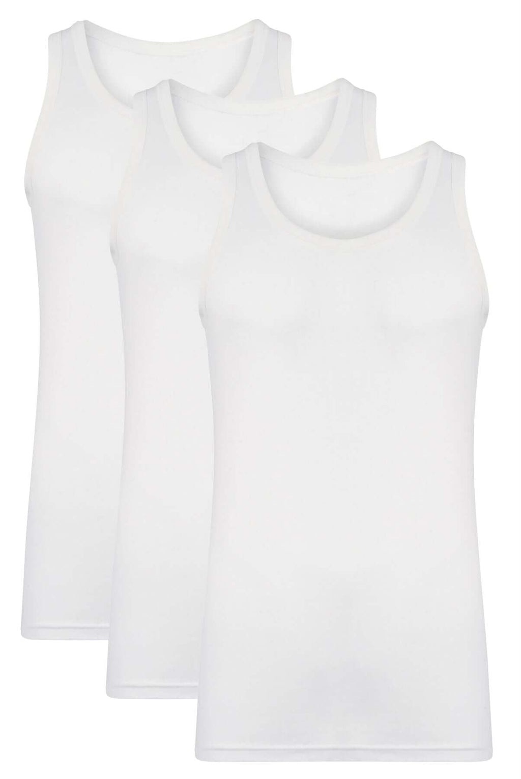 Pack of 6 Men's 100% Cotton Vests Comfortable Fitted Stretch Gym Muscle Tops Multiple Colours and Sizes S-XXL by Sock Stack