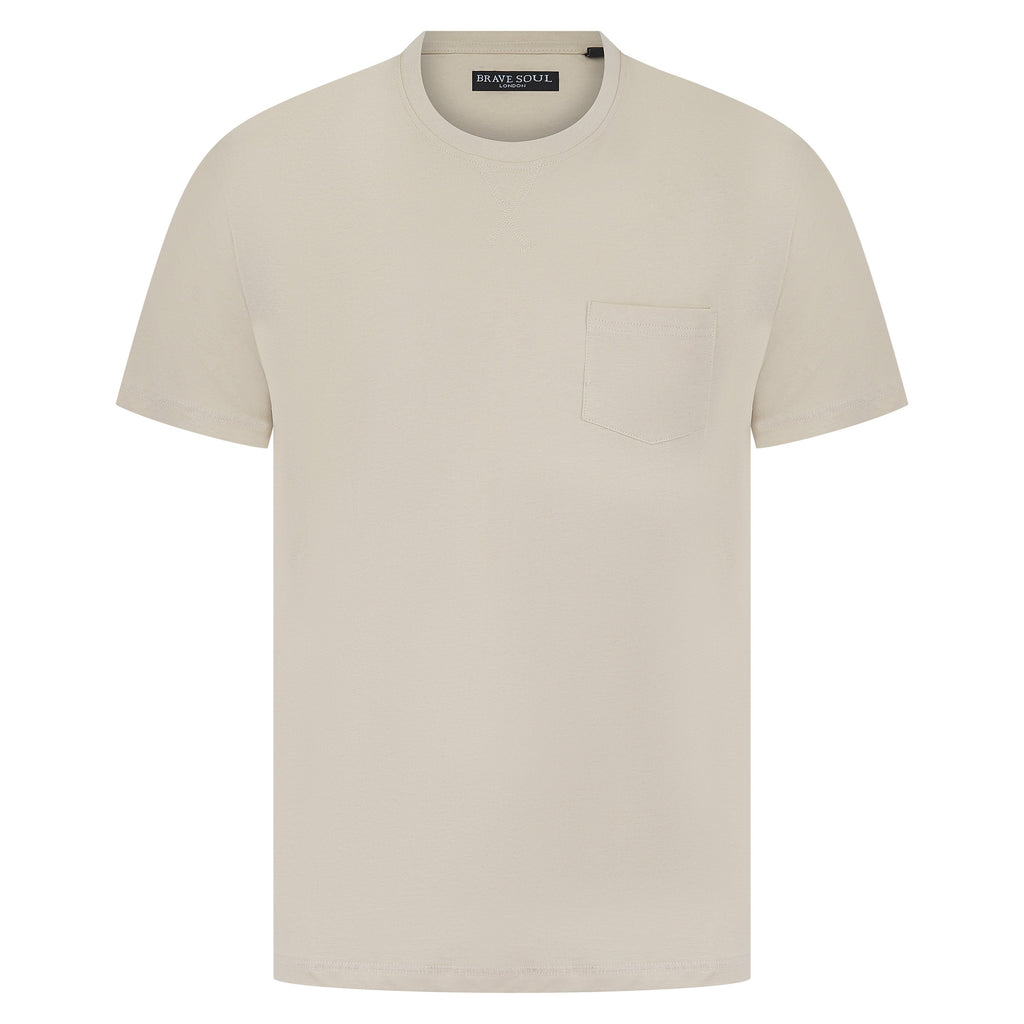 Brave Soul Arkham Crew Neck Pocket T-Shirt