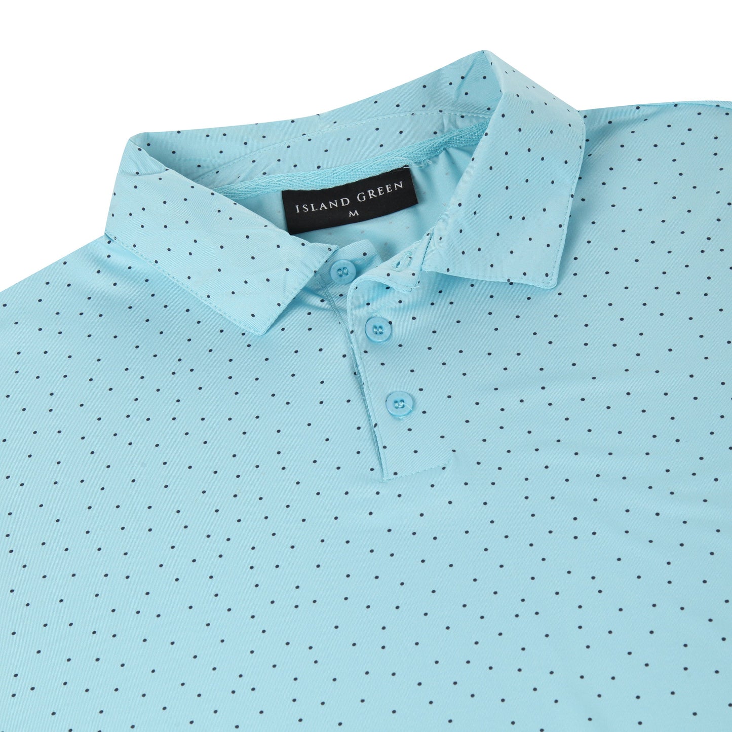 Island Green Dot Print Golf Sport Polo Shirt