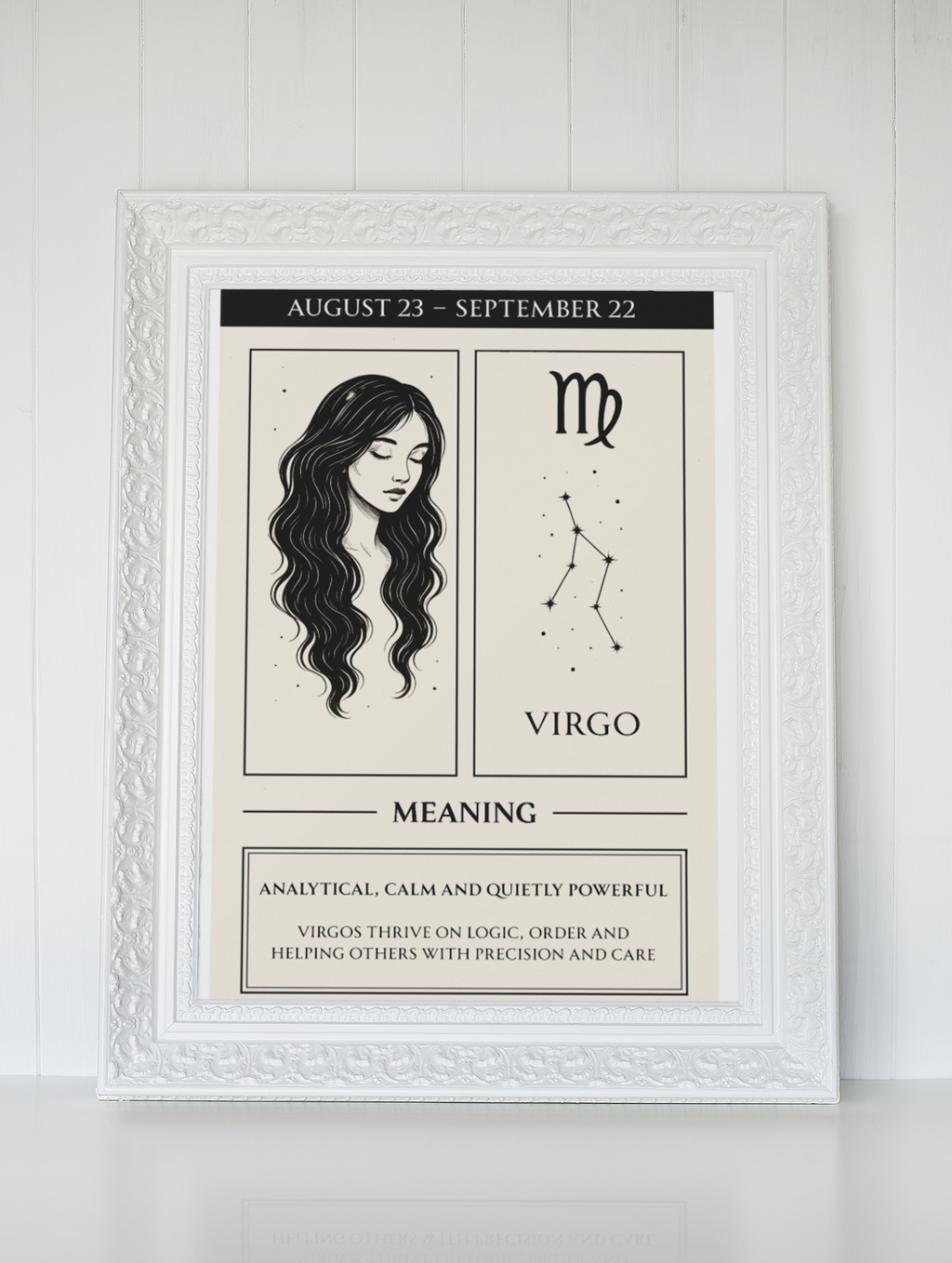 Virgo Zodiac Poster – Meaningful Art Print with Zodiac Imagery – Perfect Gift for Astrology Lovers (Physical Print)