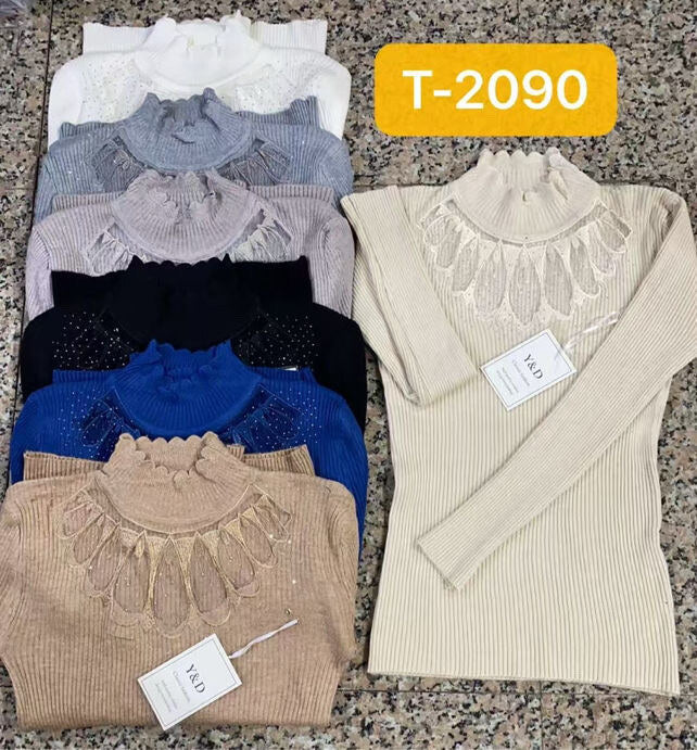 Long Sleeve Comfort High Collar Sweater