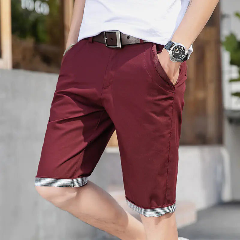 Men’s Cotton Blend Casual Sports Shorts – Loose Fit with Drawstring