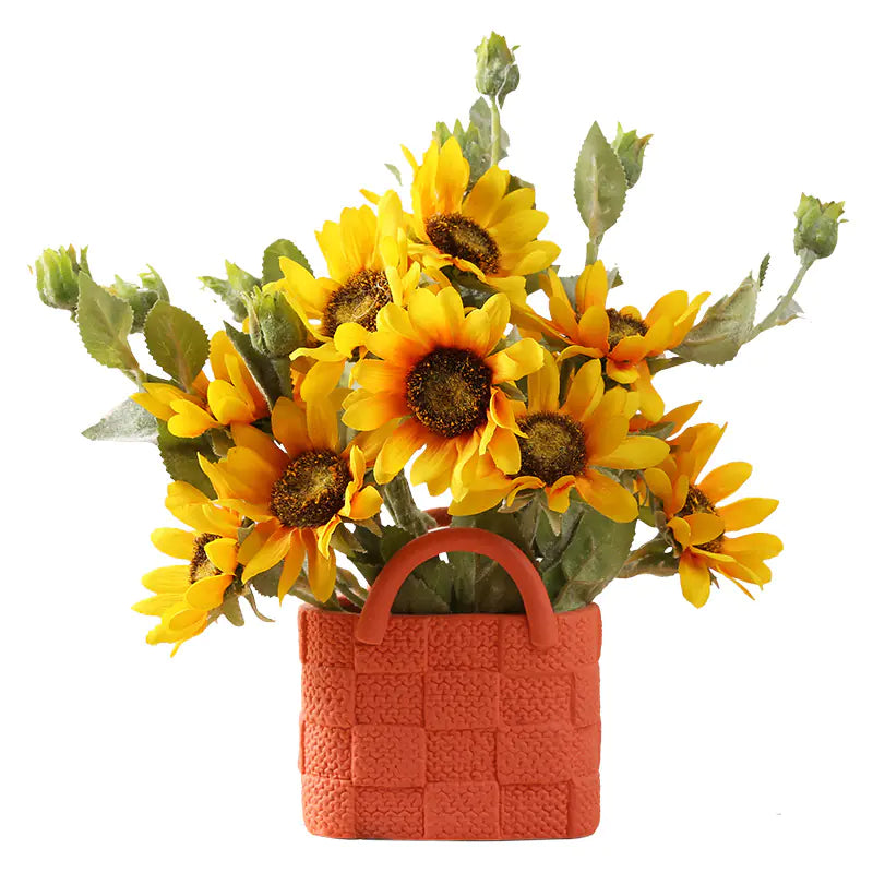 Ceramic Handbag Vase – Modern Morandi Style Tote Flower Pot