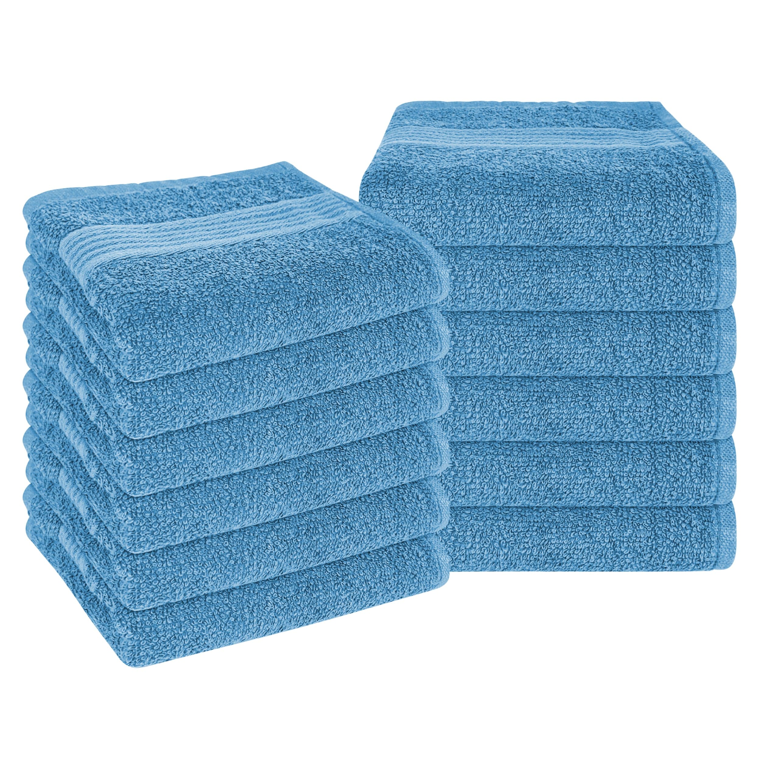 Rhodes Towel Aqua 100% Cotton Hotel Quality Soft Super Absorbent Hand Bath Towels, Sheets & Face Cloths by OLIVIA ROCCO