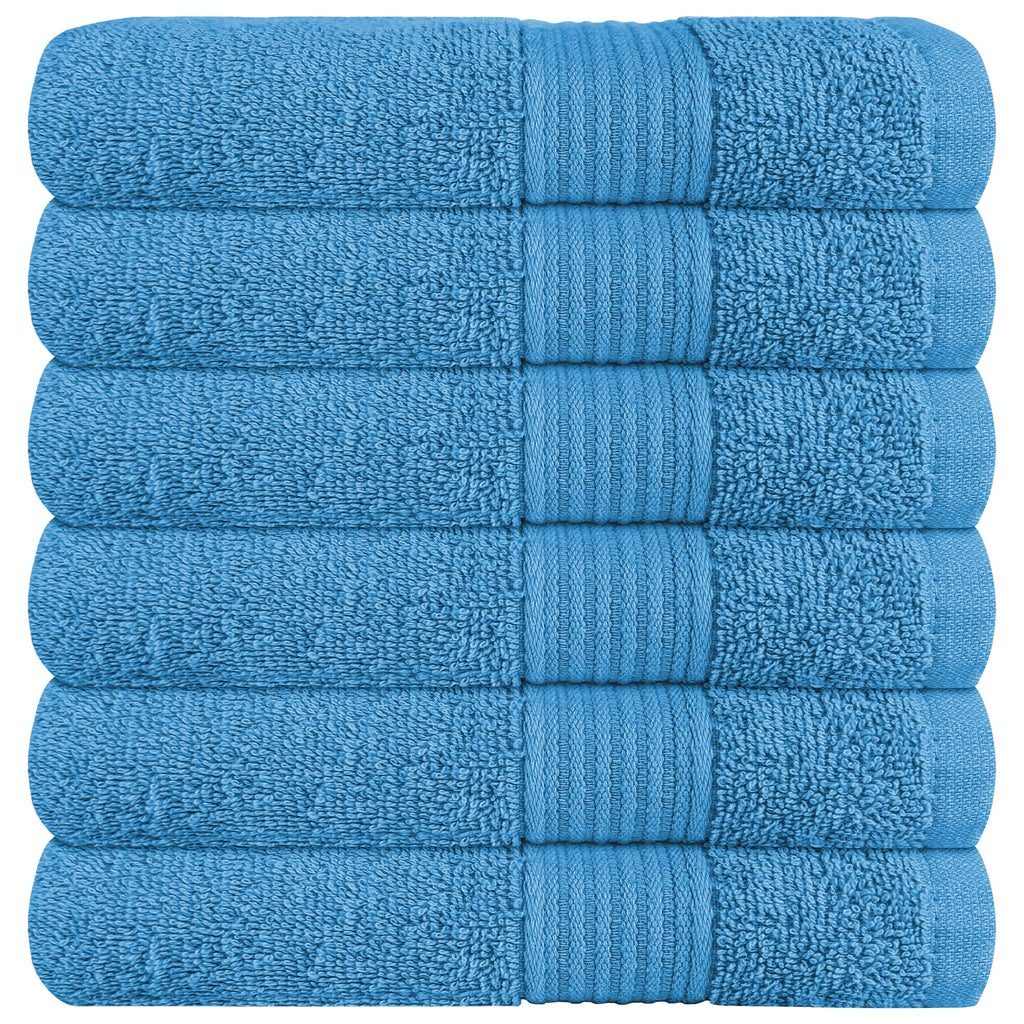 Rhodes Towel Aqua 100% Cotton Hotel Quality Soft Super Absorbent Hand Bath Towels, Sheets & Face Cloths by OLIVIA ROCCO