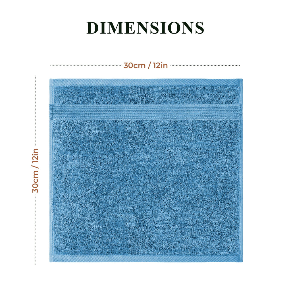 Rhodes Towel Aqua 100% Cotton Hotel Quality Soft Super Absorbent Hand Bath Towels, Sheets & Face Cloths by OLIVIA ROCCO