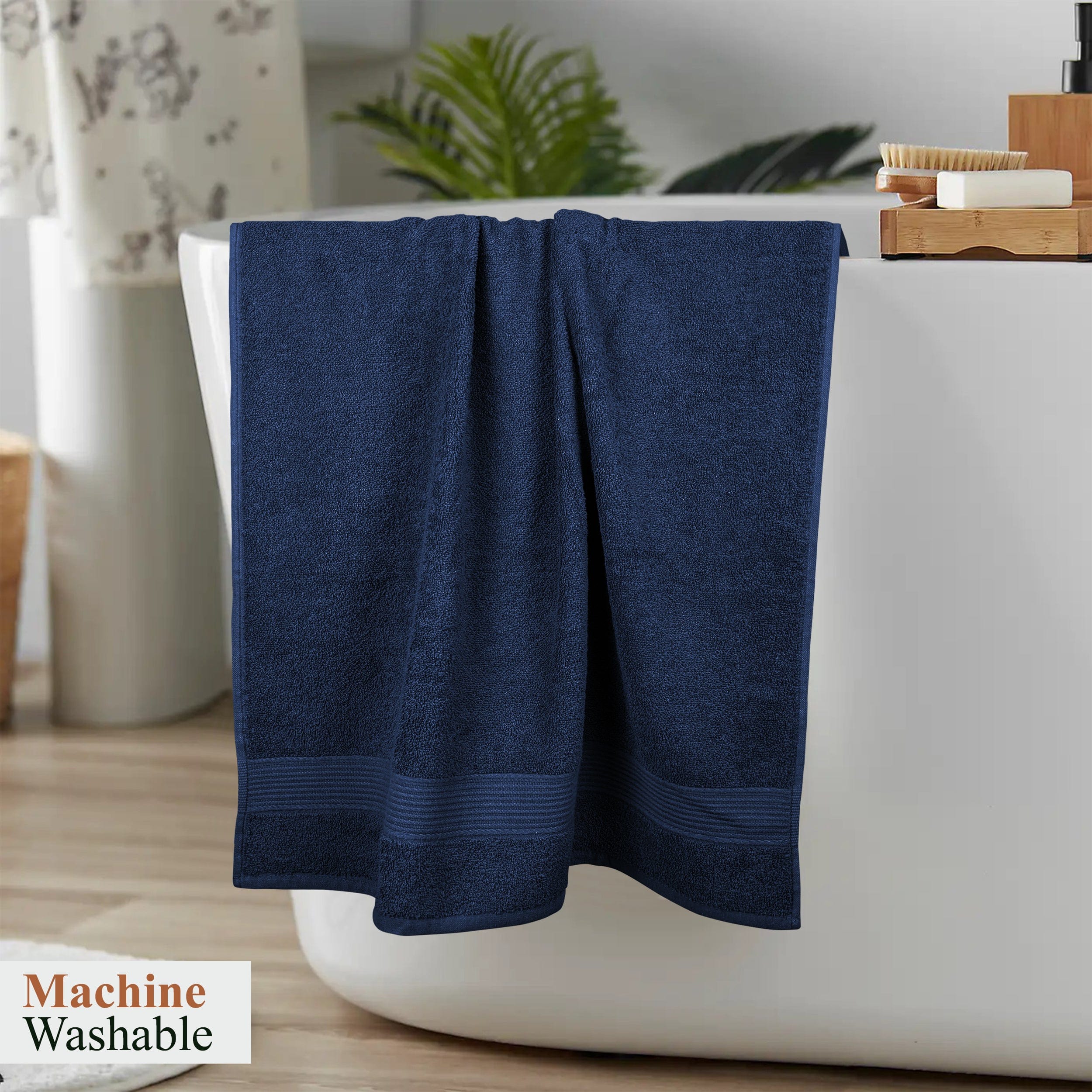 Rhodes Towel Royal Blue 100% Cotton Hotel Quality Soft Super Absorbent Hand Bath Towels, Sheets & Face Cloths by OLIVIA ROCCO