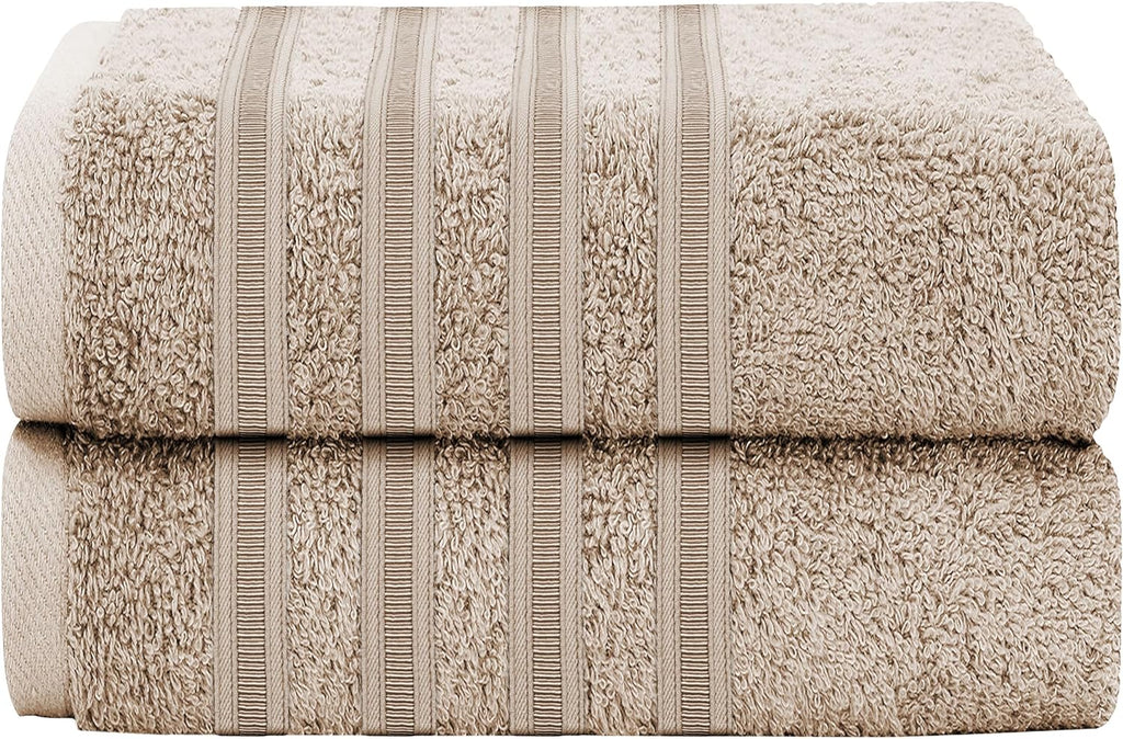 Ritz Viscose Stripe Super Soft Cotton Luxury Absorbent Towels, Jumbo Bath Sheet Packs & Towel Bale Sets Available by OLIVIA ROCCO