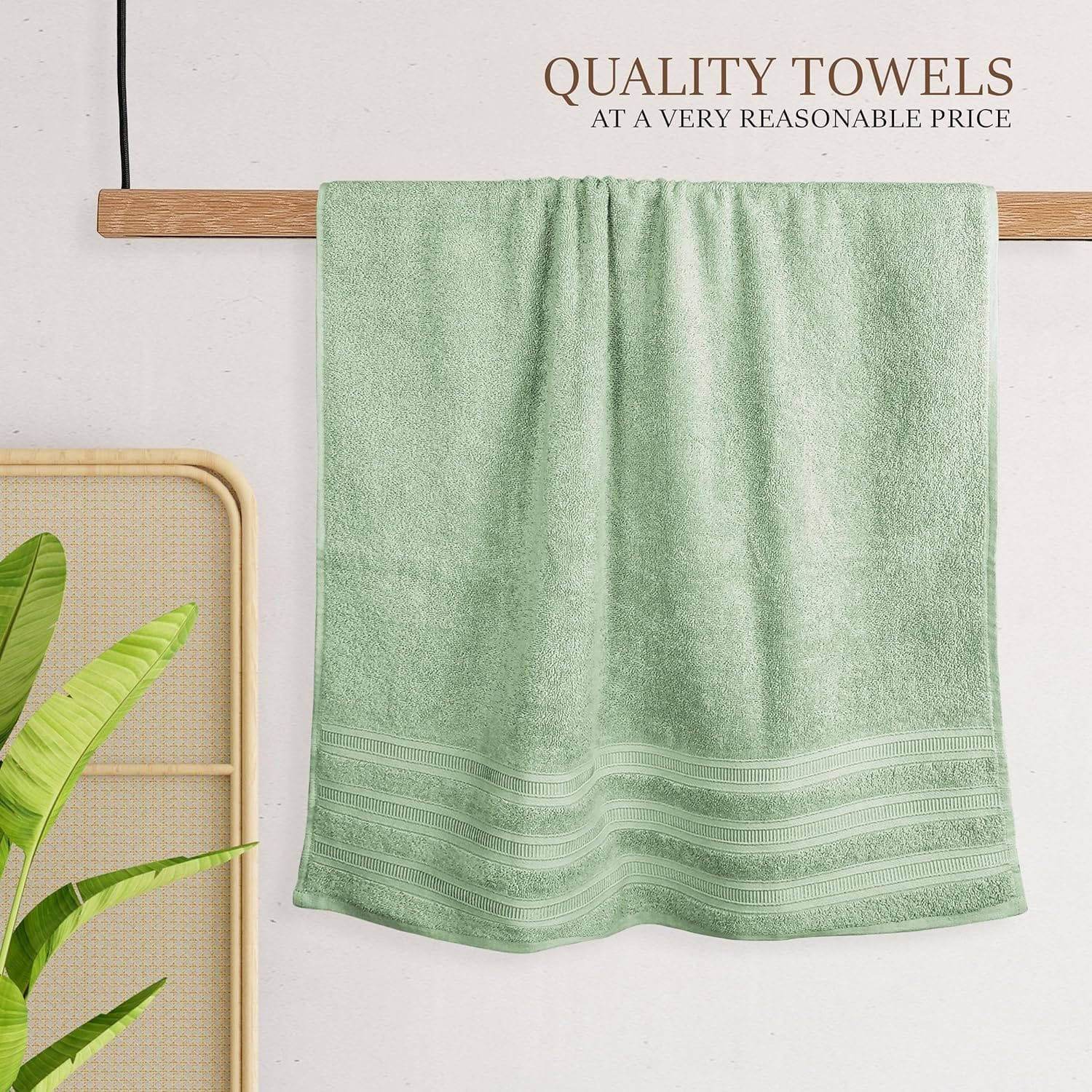 Ritz Viscose Stripe Super Soft Cotton Luxury Absorbent Towels, Jumbo Bath Sheet Packs & Towel Bale Sets Available by OLIVIA ROCCO