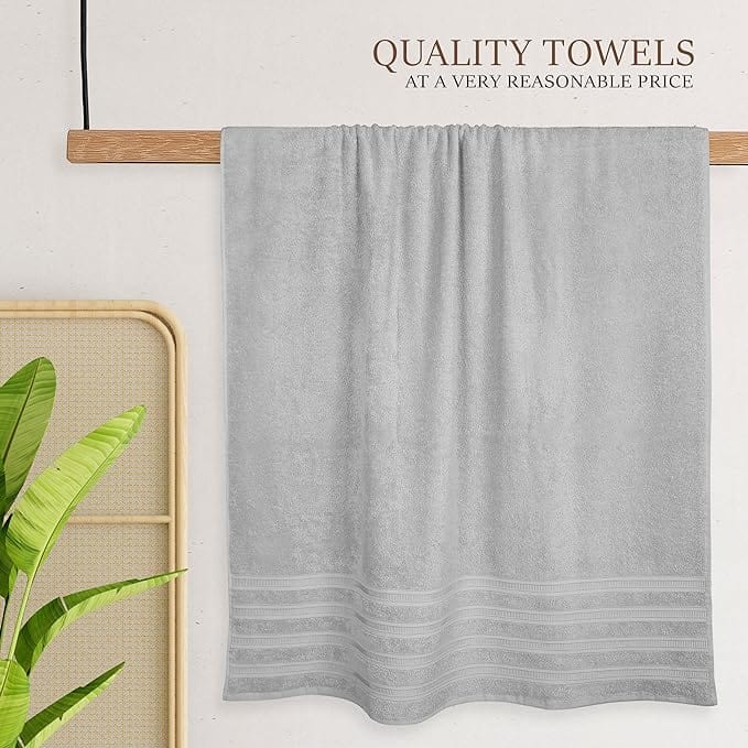 Ritz Viscose Stripe Super Soft Cotton Luxury Absorbent Towels, Jumbo Bath Sheet Packs & Towel Bale Sets Available by OLIVIA ROCCO