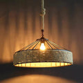 Rustic Hemp Rope Pendant Light – Industrial Retro Ceiling Lamp