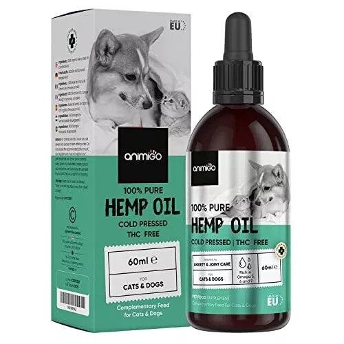 Hemp Oil for Dogs & Cats - 60,000mg (60ml) - Up to 8 Months Supply - Dog Calming