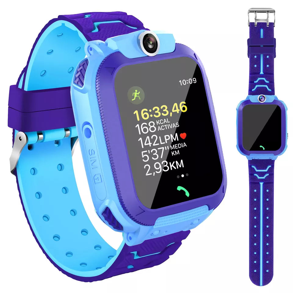 Kids 4G Smart Watch with SOS GPS Location, Sim Card Call, Camera, and Waterproof for IOS and Android 2025 - Charging, Wearable galaxy watch 7 Chip Clock