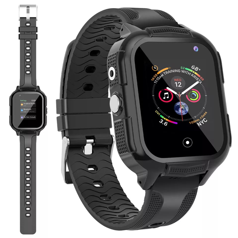 Kids 4G Smart Watch with SOS GPS Location, Sim Card Call, Camera, and Waterproof for IOS and Android 2025 - Charging, Wearable galaxy watch 7 Chip Clock