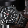Men’s Military Leather Date Quartz Analog Army Casual Dress Wrist Watches UK