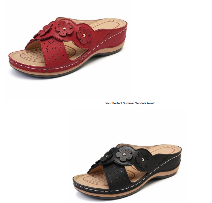 Vintage Floral Beach Sandals – Multicolor Casual Flats