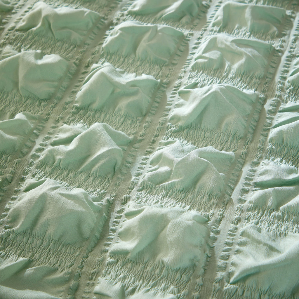 Soho Sage Green Microfibre Duvet Cover Set with Pillowcases Quilted Super Soft Easy Care Bedding Bed Linen Set by OLIVIA ROCCO