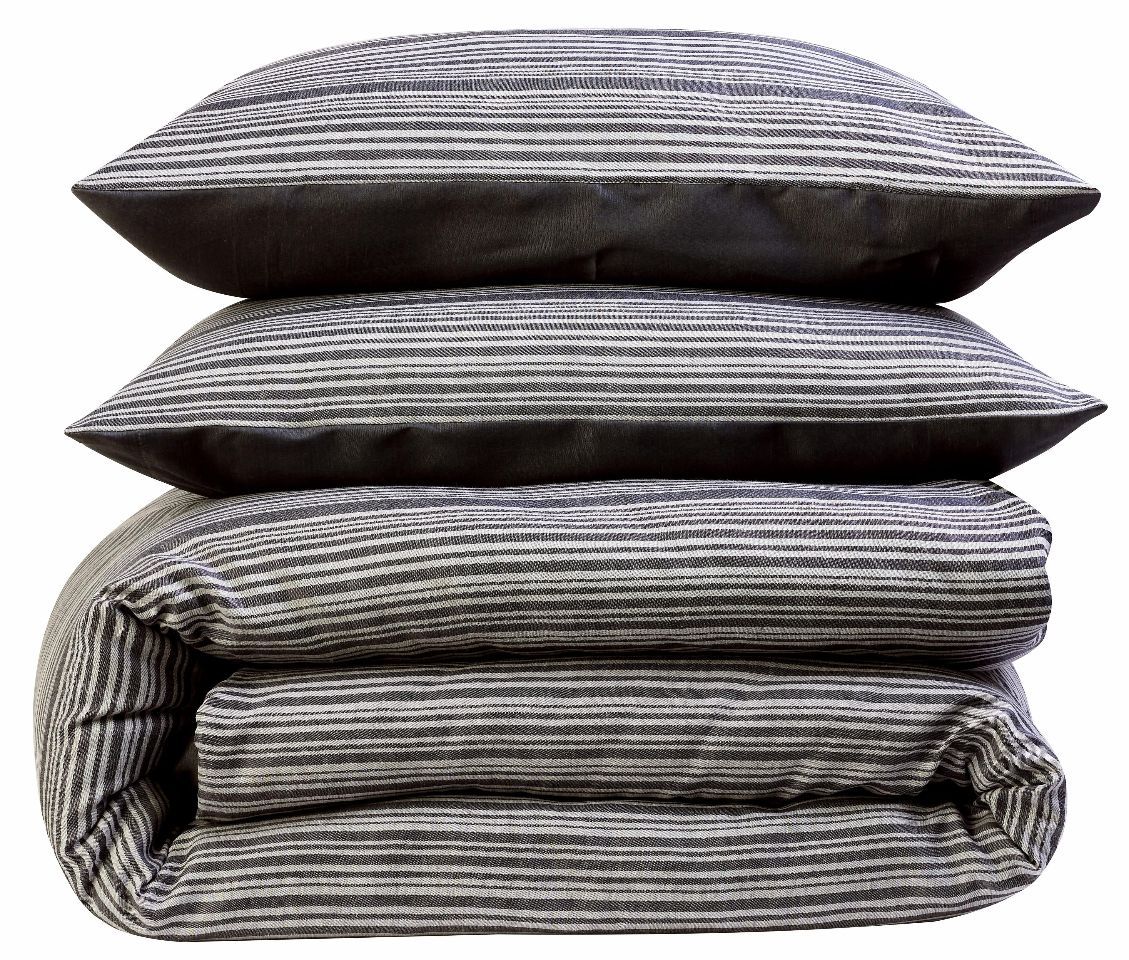 Stripe Jacquard Reversible Cotton Blend Duvet Cover Set with Pillowcases Luxurious Eco-Friendly Bedding for Master and Guest Bedrooms Multiple Sizes and Colours by OLIVIA ROCCO