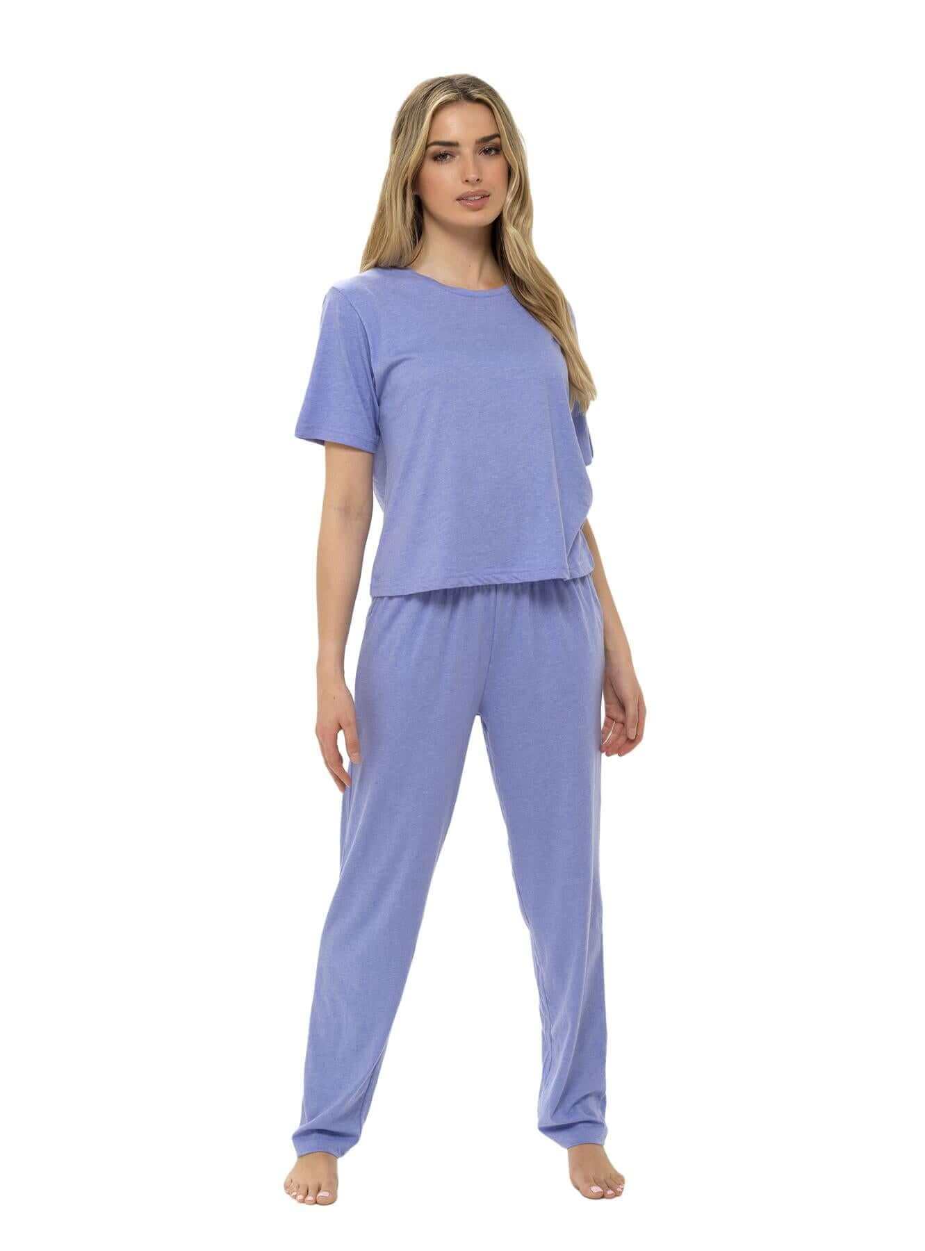 Super Soft Women's Jersey Marl Loungewear Pyjama Set Comfortable Fit Pants Trendy Design by Daisy Dreamer