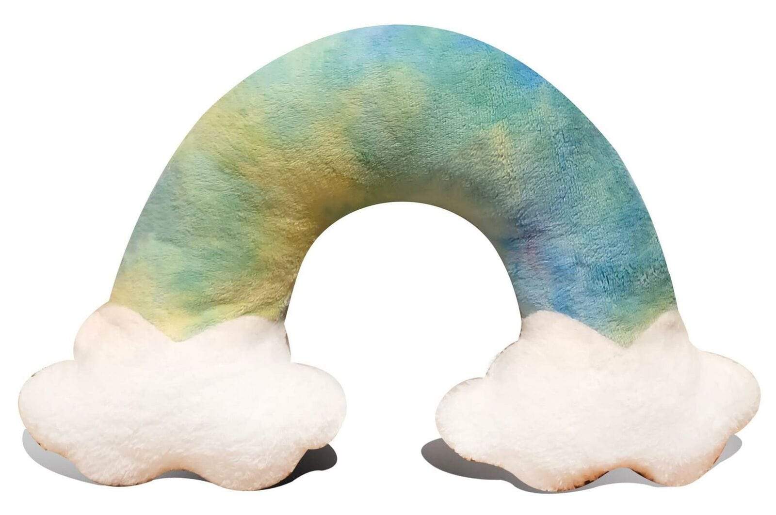 Tie Dye Rainbow Ultra-Soft Teddy Fleece Duvet Set for Kids Reversible Bedding with Cushion and Throw Single and Double Beds by OLIVIA ROCCO