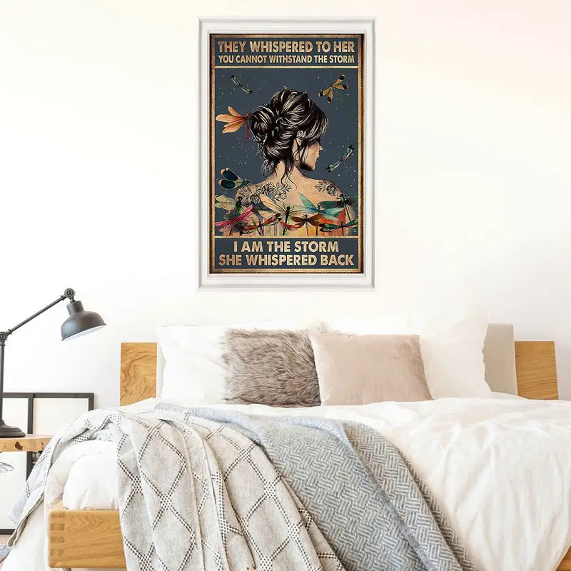 Dragonfly Girl Canvas Art Print – Inspirational Wall Decor