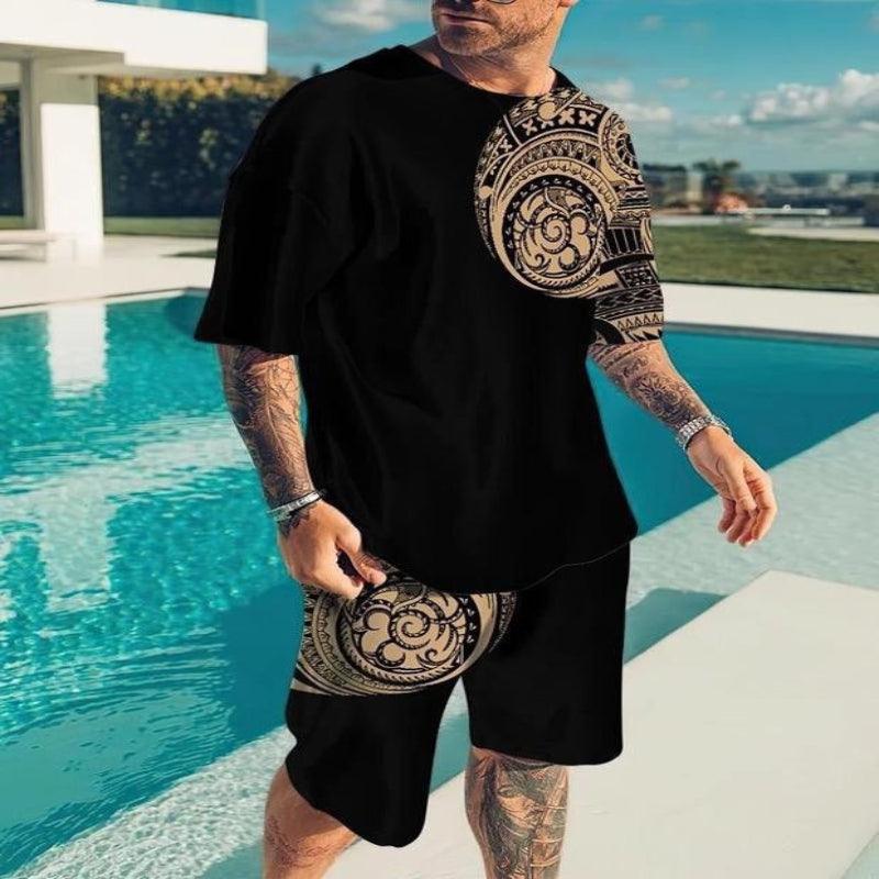 Unique Printed T-Shirt Suit For Men