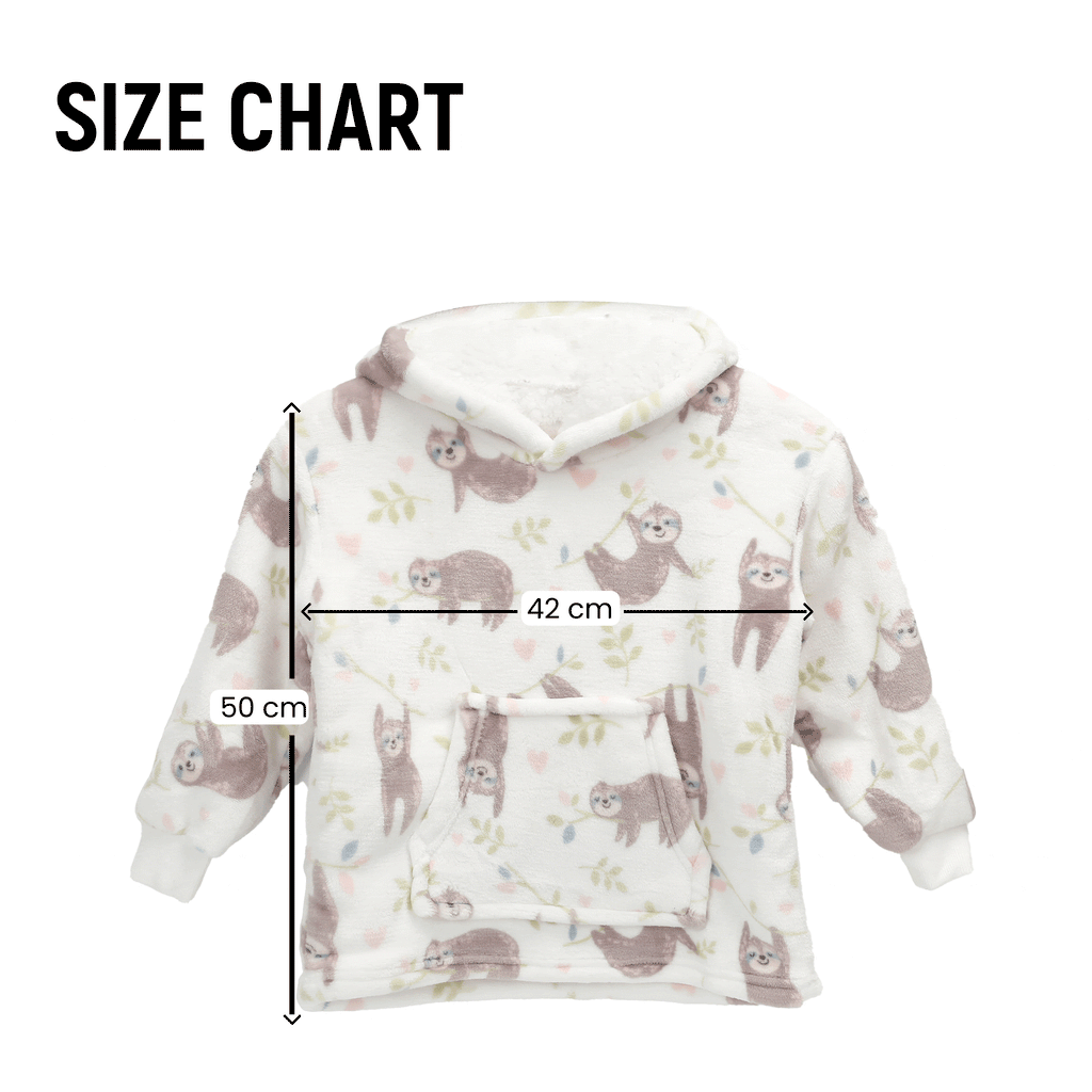 Unisex Safari and Sloth Hoodie Blanket for Infants 0-2 Years Ultra Soft Cozy Wearable Blanket with Spacious Pocket for Boys and Girls by Daisy Dreamer