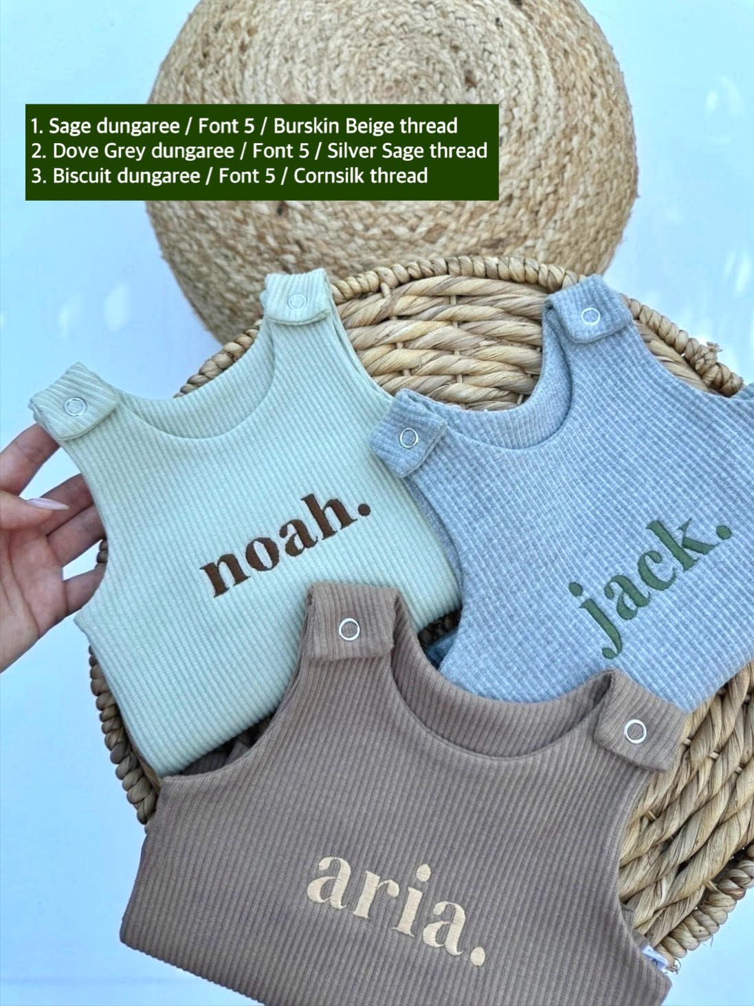 Sage Dungarees