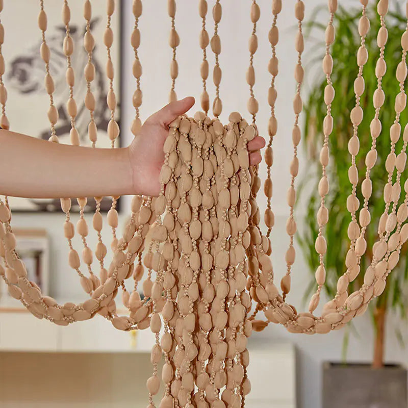 Elegant Beaded Doorway Curtain – Decorative Room Divider for Home
