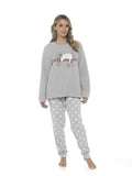 Women's Cosy Sloth Teddy Fleece Pyjama Set Plush Warm Nightwear with Adorable Design by Daisy Dreamer
