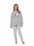 Women's Cozy Sloth Teddy Fleece Pyjama Set Super Soft Warm Loungewear Sleepwear by Daisy Dreamer