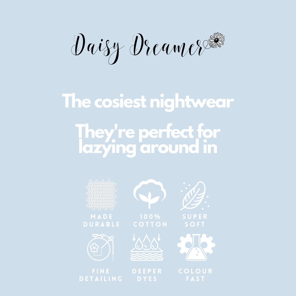 Women's Grey Cotton Pyjama Set with Teddy Bear Design Soft Jersey Long Sleeve Top and Elasticated Bottoms Cosy Breathable Nightwear Loungewear Various Sizes by Daisy Dreamer