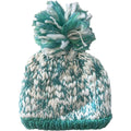 Women's Hand Knitted Daisy Pattern Winter Hat Headband Mittens Set with Pom Pom in Red Green Pink for Outdoor Activities and Holiday Gifts by Sock Stack