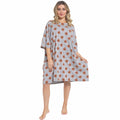 Women's Highland Cow Cream Baggy Nighty Dress Oversized T-Shirt Nighties 100% Cotton Short Sleeved Nightshirt for Ladies by Daisy Dreamer